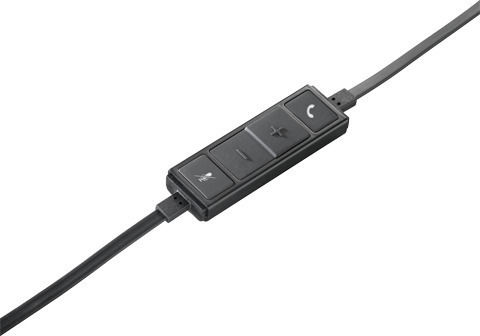 Logitech H650e Auf dem Ohr Multimedia-Headsets mit Mikrofon und Verbindung USB-A in Schwarz Farbe