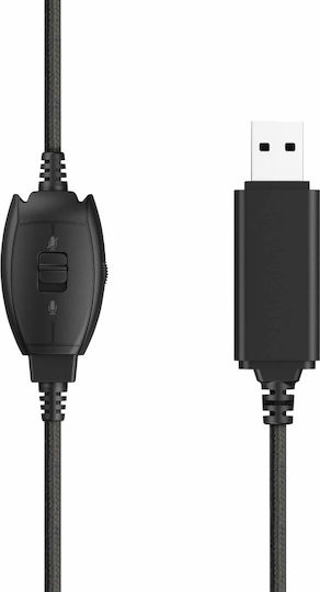 Trust Rydo На ушите Мултимедийни слушалки с микрофон и връзка USB-A в Черен цвят