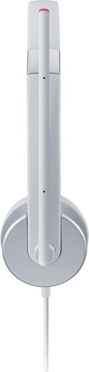 Lenovo 100 Stereo Auf dem Ohr Multimedia-Headsets mit Mikrofon und Verbindung 3,5 mm Klinke in Weiß Farbe