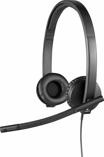 Logitech H570e Stereo On Ear Multimedia Ακουστικά με μικροφωνο και σύνδεση USB