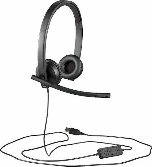 Logitech H570e Stereo On Ear Multimedia Ακουστικά με μικροφωνο και σύνδεση USB
