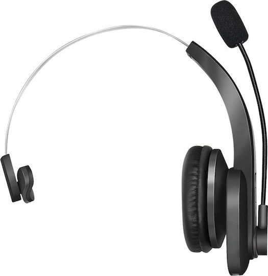 LogiLink BT0059 Drahtlos Auf dem Ohr Multimedia-Headsets mit Mikrofon und Verbindung Bluetooth in Schwarz Farbe