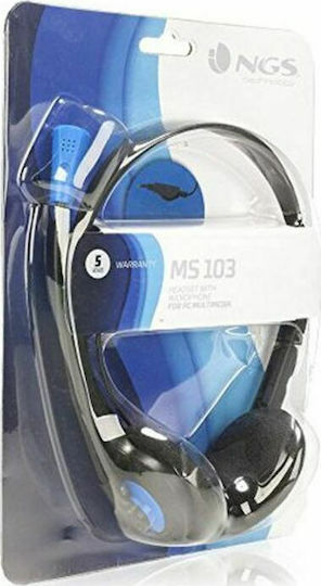 NGS MS103 On Ear Multimedia Headphone with Microphone 3.5mm Jack