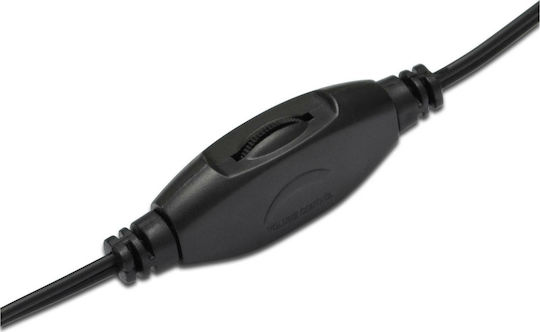 Digitus DA-12201 On Ear Multimedia Headphone with Microphone 3.5mm Jack Silver