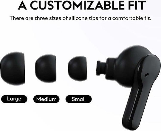 QCY T13 In-ear Bluetooth Handsfree Ακουστικά με Αντοχή στον Ιδρώτα και Θήκη Φόρτισης Μαύρα