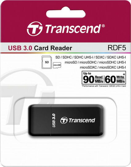 Transcend RDF5 Card Reader USB 3.0 για SD/microSD