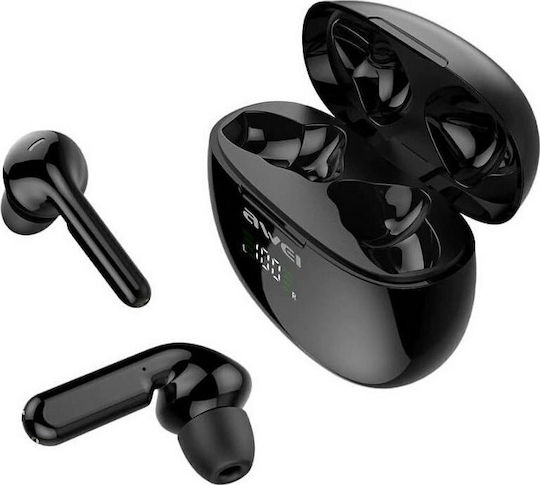 Awei T28P In-Ear Bluetooth-Freisprecheinrichtung Kopfhörer mit Schweißresistenz und Ladeetui Schwarz