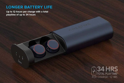 Creative Outlier Air V2 In-ear Bluetooth Handsfree Ακουστικά με Αντοχή στον Ιδρώτα και Θήκη Φόρτισης Metallic Blue