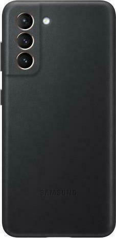 Samsung Umschlag Rückseite Leder Schwarz (Galaxy S21 5G)