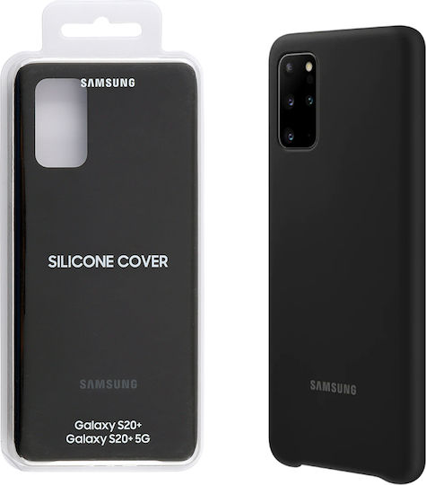 Samsung Silicone Cover Back Cover Silicon Negru (Galaxy S20+)