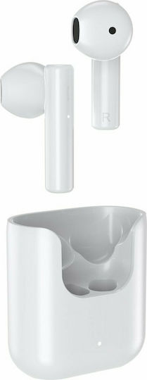 QCY T12 Earbud Bluetooth Handsfree Căști cu Carcasă de Încărcare Alb