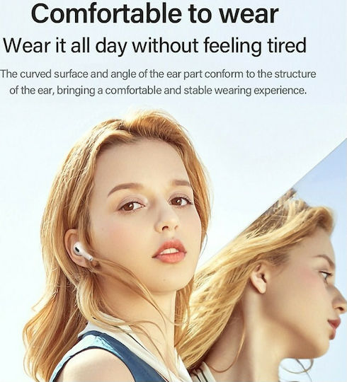 Lenovo LivePods LP40 Earbud Bluetooth хендсфри Слушалки с Устойчивост на Пот и Кутийка за Зареждане Бял