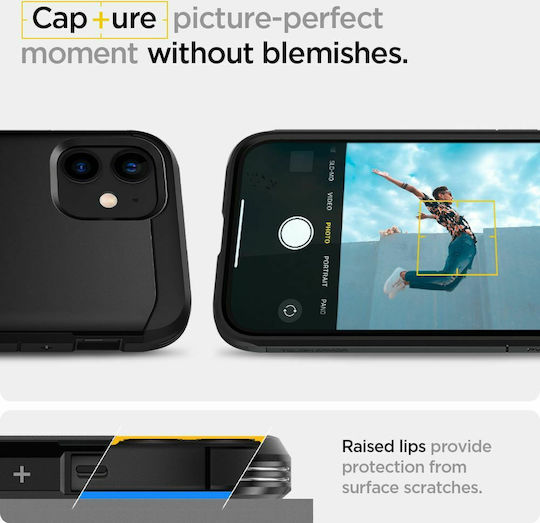 Spigen Tough Armor Plastic / Silicone Back Cover Durable Gunmetal (iPhone 13 Pro Max)