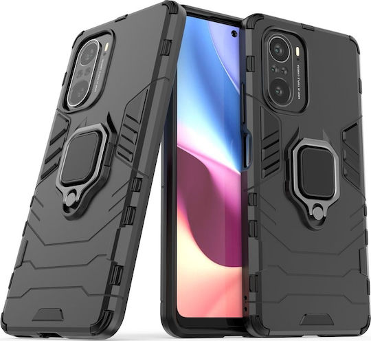 Hurtel Ring Armor Back Cover Πλαστικό / Σιλικόνης Μαύρο (Poco F3 / Mi 11i)
