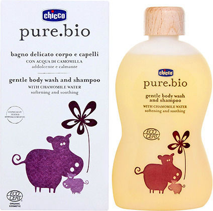 Chicco Pure Bio Gel de duș-șampon bio delicat Bio cu Mușețel 200ml