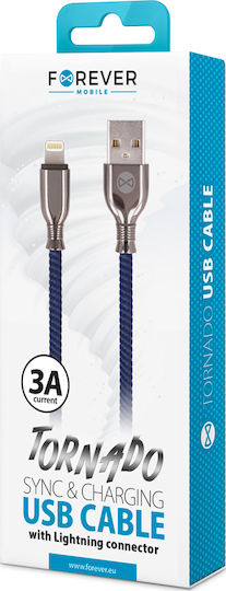 Forever Braided USB to Lightning Cable Μπλε 1m (GSM097155)
