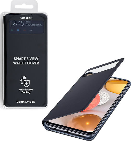 Samsung S View Book Synthetic Leather Black (Galaxy A42)