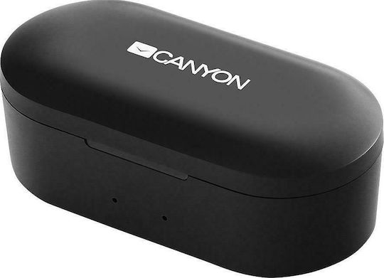 Canyon CND-TBTHS2B In-ear Bluetooth Handsfree Ακουστικά με Θήκη Φόρτισης Μαύρα