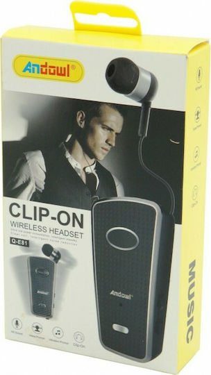 Andowl Q-E81 In-ear Bluetooth Handsfree Ακουστικό Πέτου Μαύρο