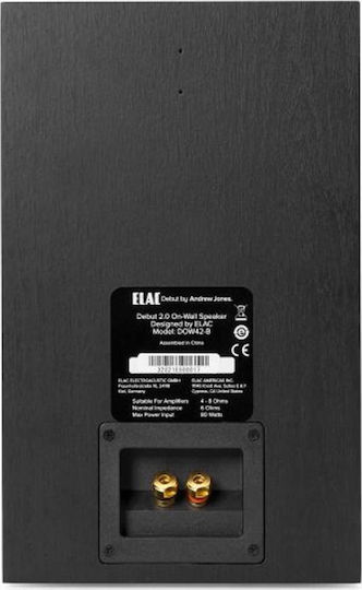 Elac Debut OW4.2 DOW42 Pair of Hi-Fi Speakers Bookself 80W 2 No of Drivers W20xD10xH32.4cm. Black