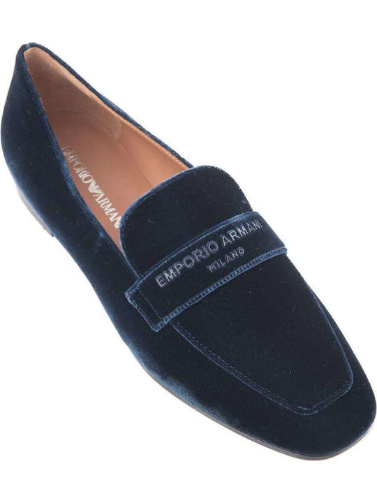 Emporio Armani Women's Moccasins in Navy Blue Color