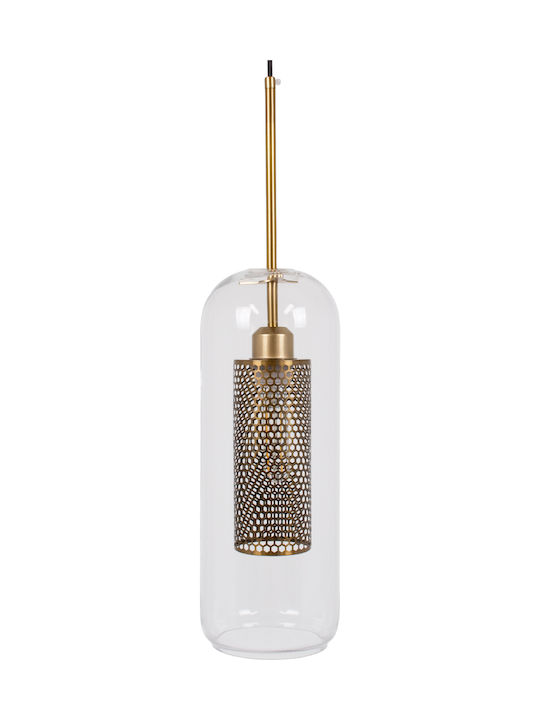 GloboStar Avery Pendant Light Transparent Grid with Socket E27 45x38x60cm