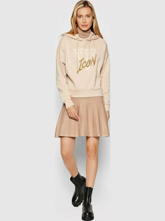 Women's Sweatshirt Hooded Beige