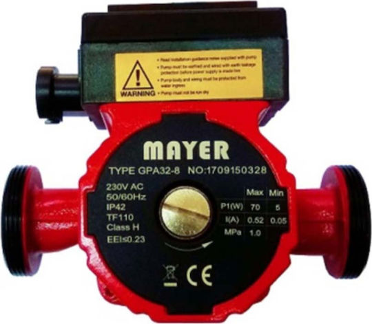 Mayer F 40/8 Κυκλοφορητής Θέρμανσης / Κλιματισμού / Ανακυκλοφορίας 180mm