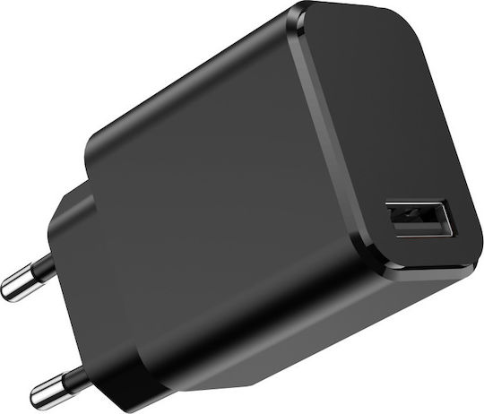 Setty Charger with USB-A Port and Cable USB-C Blacks (GSM106087)