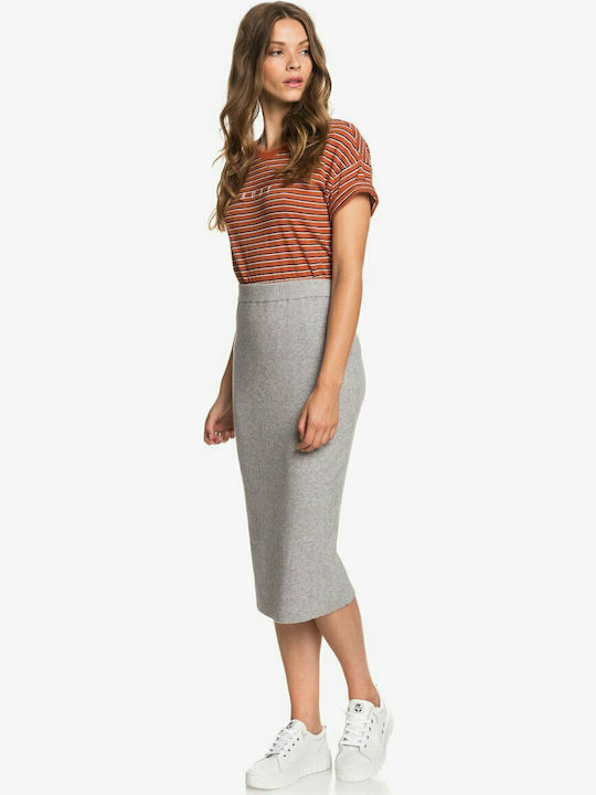 On My Cloud Bleistift Hoch tailliert Midi Rock Gray