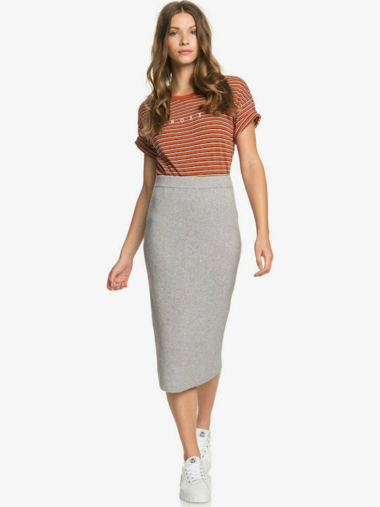 On My Cloud Bleistift Hoch tailliert Midi Rock Gray