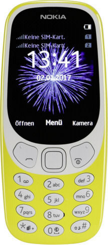 Nokia 3310 2017 Dual SIM (16MB) Mobile with Buttons (English) Yellow