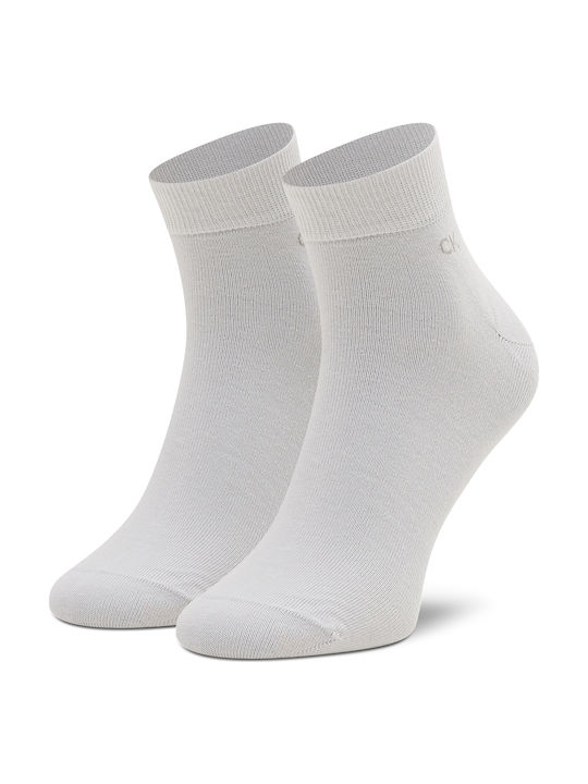 Calvin Klein Μονόχρωμες Κάλτσες Λευκο 2Pack