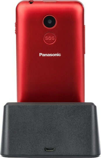 Panasonic KX-TU155 Single SIM Κινητό με Μεγάλα Κουμπιά Κόκκινο