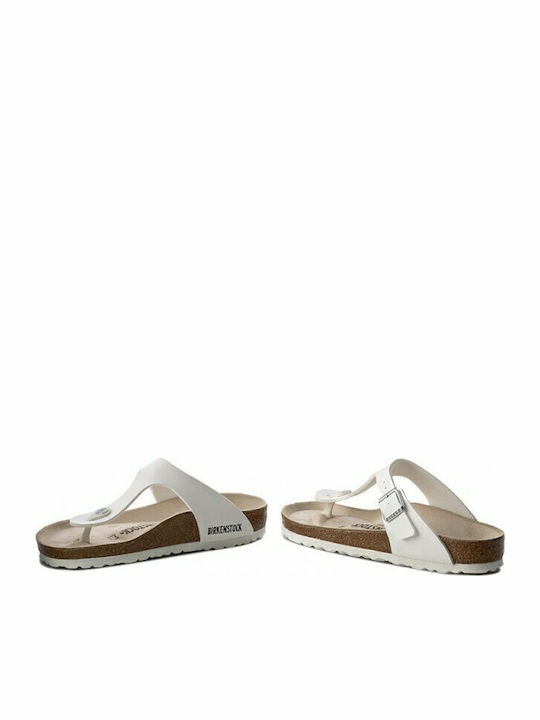 Gizeh Birko-Flor Women's Flat Sandals Anatomic in White Color Regular Fit