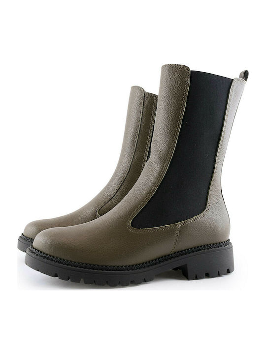 Stefania 6210 Women's Chelsea Boots Khaki