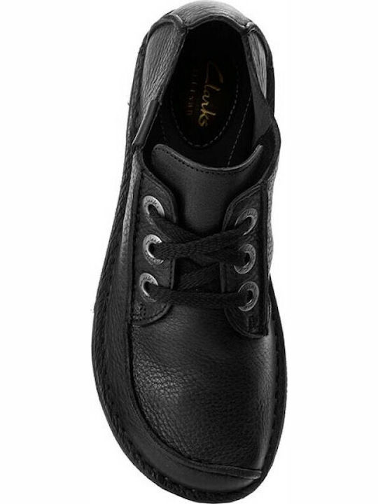 Funny Dream Women's Leather Oxford Shoes Black