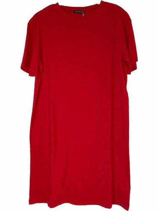 Rochii de Vară Pentru Femei Mini Tricou Roșu