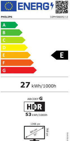 Philips Smart Τηλεόραση 32" HD Ready LED PHS6605 HDR (2020) 32PHS6605/12