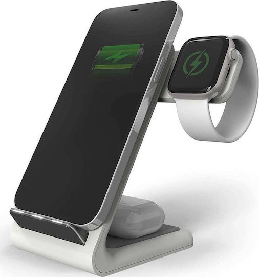 STM Ασύρματος Φορτιστής (Qi Pad) 15W Λευκός (ChargeTree Swing)