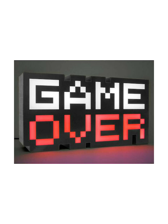 Paladone Kids Decorative Lamp Game Over with Color Changes Red 30x15.5cm