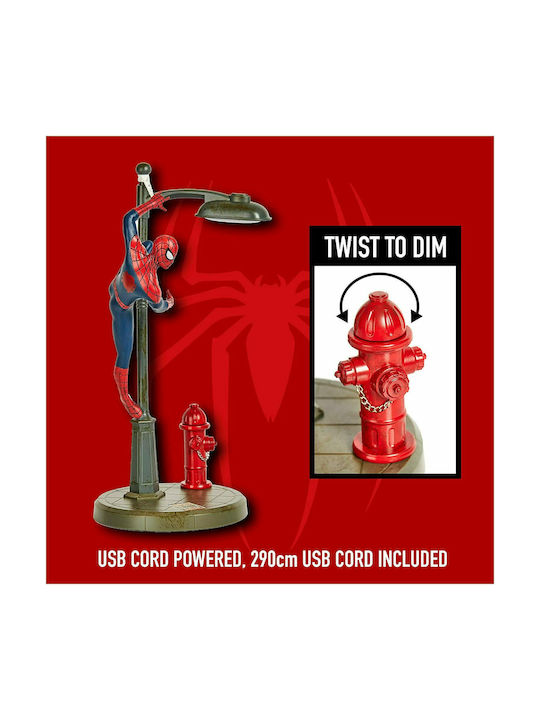 Paladone Lumini LED Lampă de birou pentru copii Spiderman Roșu 34εκ.