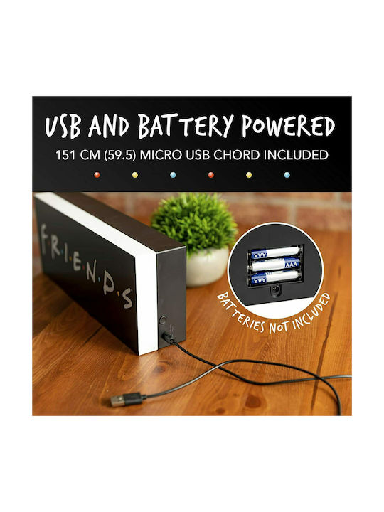 Paladone Led Παιδικό Διακοσμητικό Φωτιστικό Friends Μαύρο 30x12x7εκ.