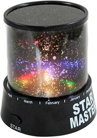 Factory Led Kids Projector Lamp Starry Sky with Star Projection Black 11x11x11.8εκ.