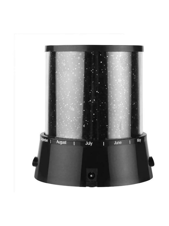 Factory Led Παιδικό Φωτιστικό Projector Έναστρου Ουρανού με Προβολή Αστεριών Μαύρο 11x11x11.8εκ.