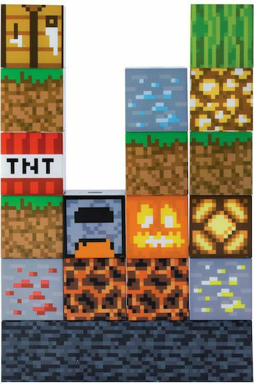 Paladone Led Kids Decorative Lamp Minecraft Block Building Multicolour 20x6x27εκ.