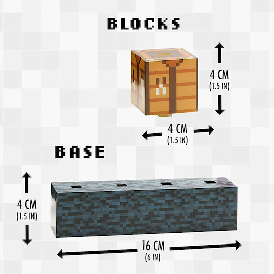 Paladone Led Kids Decorative Lamp Minecraft Block Building Multicolour 20x6x27εκ.