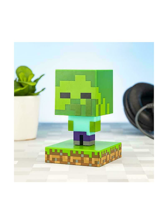 Paladone Lampă decorativă pentru copii Minecraft Zombie Verde 10εκ.