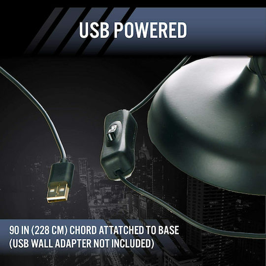 Paladone Kinder Schreibtischlampe Batman Batwing Poseable Schwarz 60εκ.