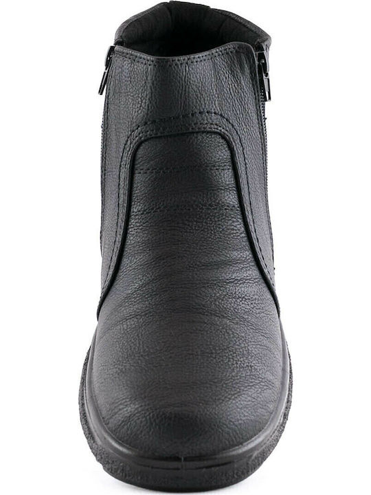 Schwarz Herrenstiefel mit Reißverschluss